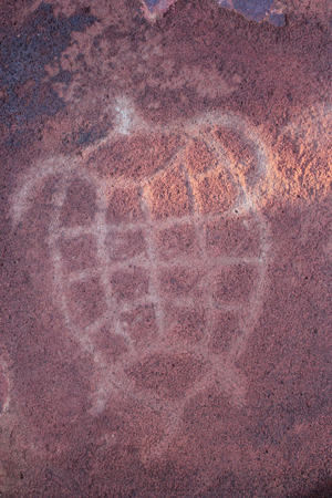 An example of rock art on the Burrup Peninsula. Photo: Courtesy of Murujuga Aboriginal Corporation