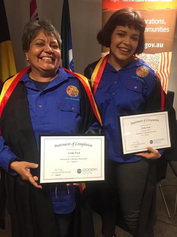 Linda Ford and Emily Ford graduating with a Certificate IV in Business (Governance)