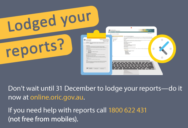 Reminder for Aboriginal and Torres Strait Islander corporations to lodge their annual reports
