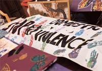 Stop domestic violence banner