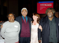 WDNWPT Chair Marlene Nampitjinpa Spencer, Jimmy Little, Manager Sarah Brown and Deputy Chair Bobby West Tjupurrula