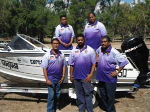 Part of the team—many of the corporation’s members are involved in turtle observation and monitoring. Photo: Gudjuda Reference Group Aboriginal Corporation