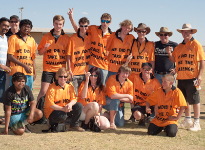 Photo: The COBRA team: Wearing their ‘We did it! Take the challenge’ t-shirts. Photo courtesy UTHSAC