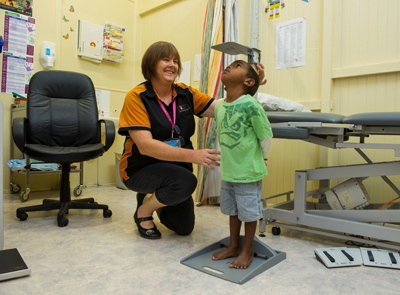 Mulungu nurse Julie with a patient.