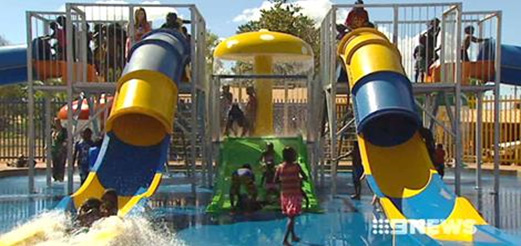 Photo of the waterslides (Nine News)