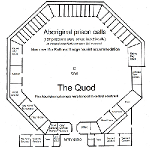 Floor plan of The Quod, Rottnest Island prison