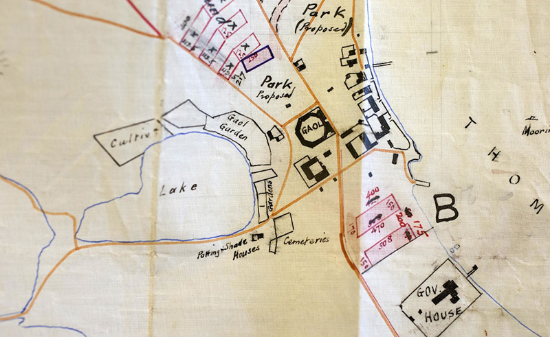 Surveyor's map, c1908, showing two cemeteries on Rottnest Island not known to the authorities