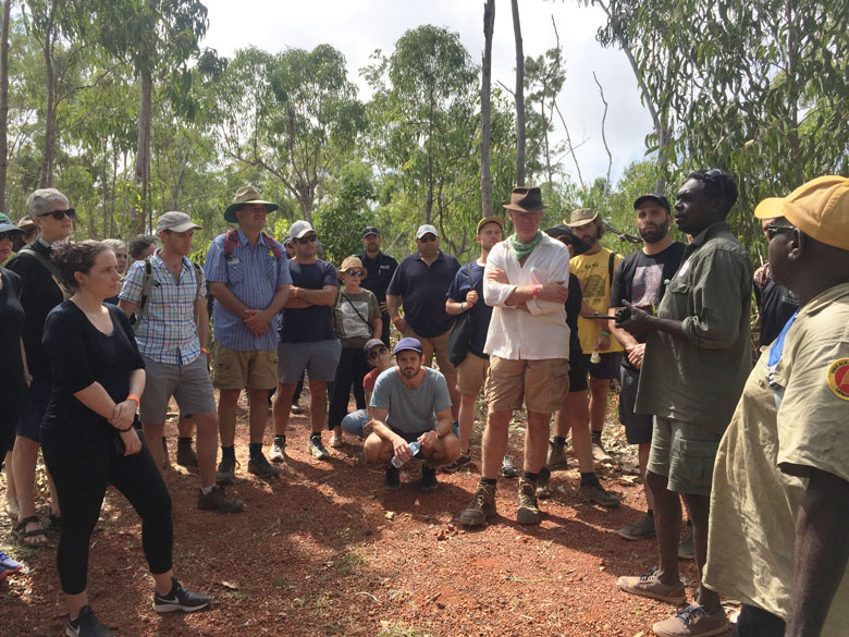 Dhimurru ranger hosting a 'Learning on country' walk as part of the Garma festival 2019