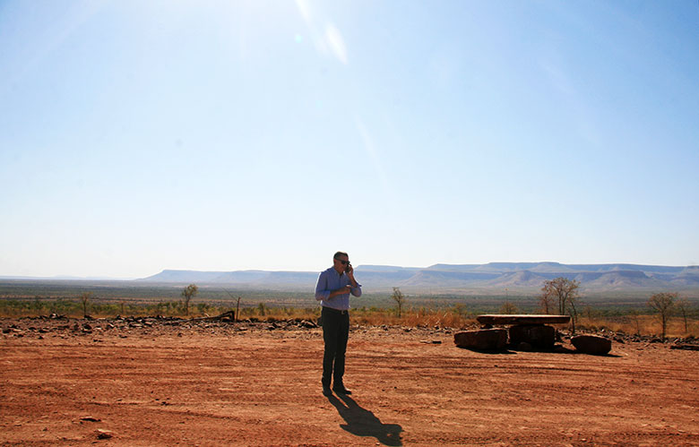 Mike Fordham on the Gibb River Road, Kimberley region, Western Australia