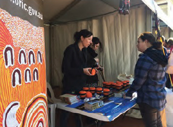 ORIC Staff manning display tent at NAIDOC week and family day 2018